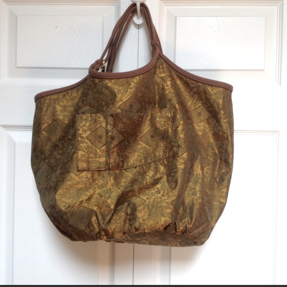 IPA-Nima Anthropologie Embroidered reversible tote